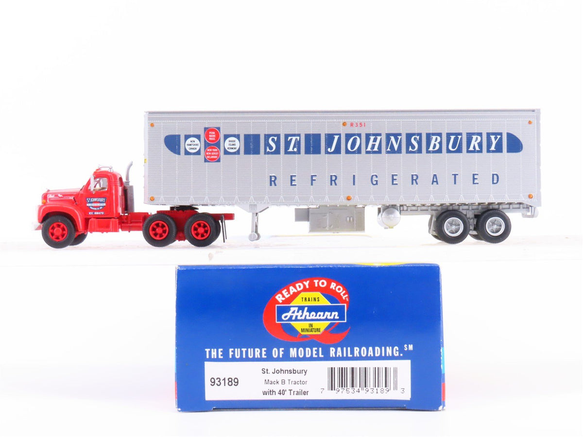 HO 1/87 Scale Athearn #93189 St. Johnsbury Mack B Tractor w/ 40&#39; Trailer