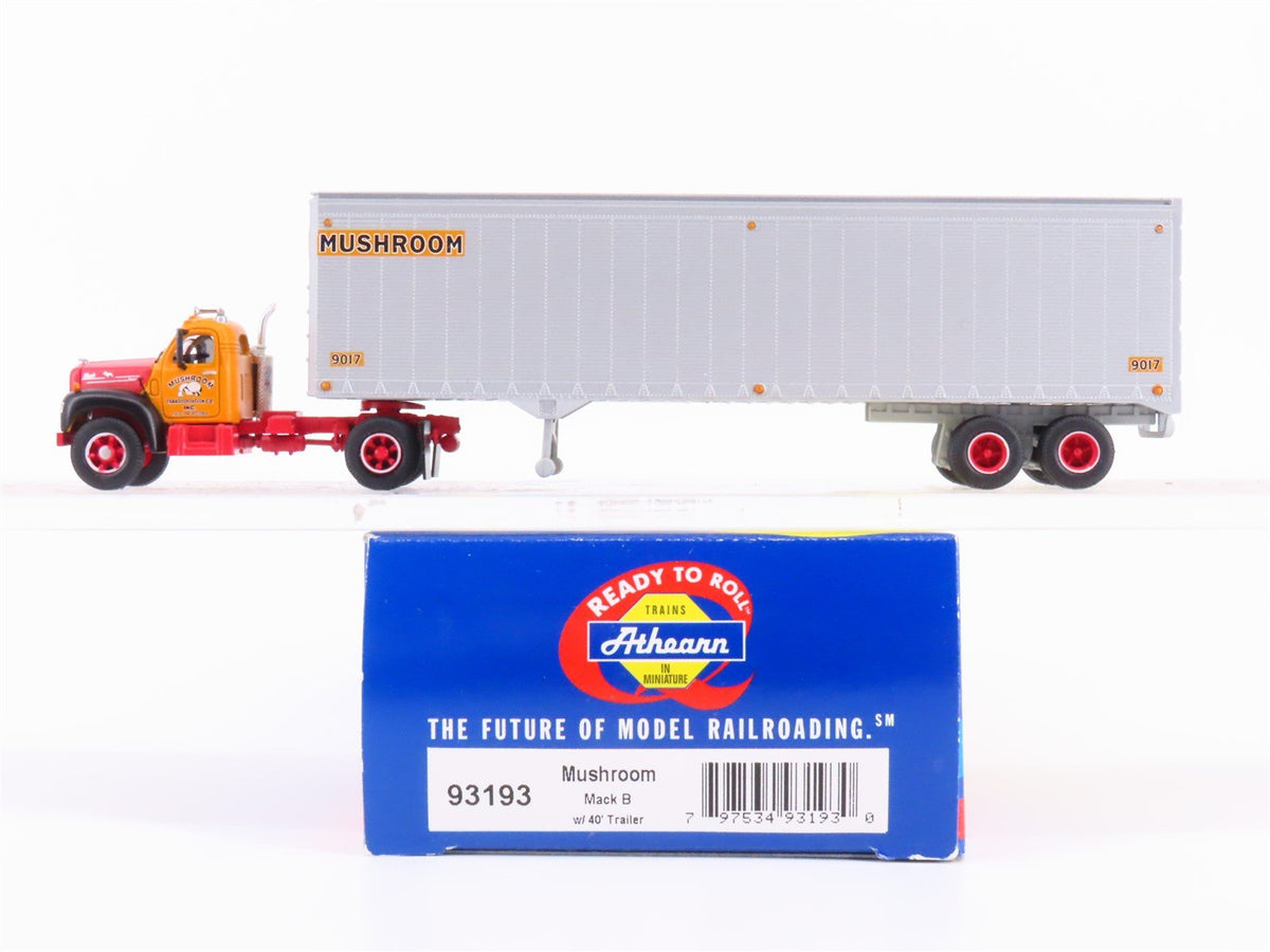 HO 1/87 Scale Athearn #93193 Mushroom Mack B Tractor w/ 40&#39; Trailer