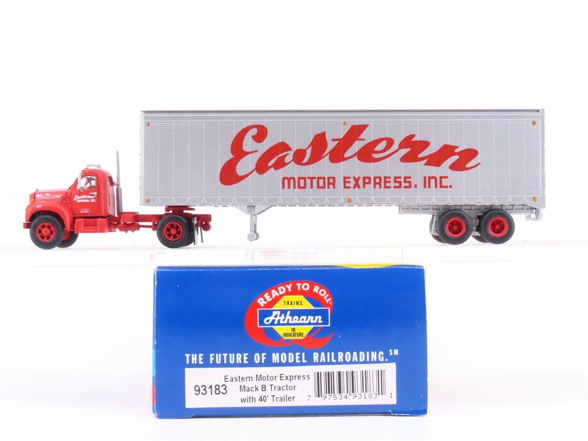 HO 1/87 Scale Athearn #93183 Eastern Motor Express Mack B Tractor w/ 40&#39; Trailer