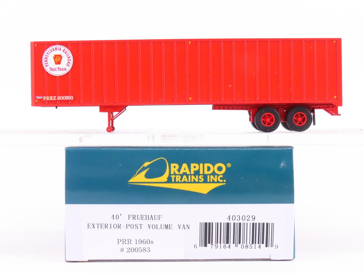 HO Scale Rapido #403029 PRRZ Pennsylvania 40&#39; Exterior-Post Van Trailer #200583