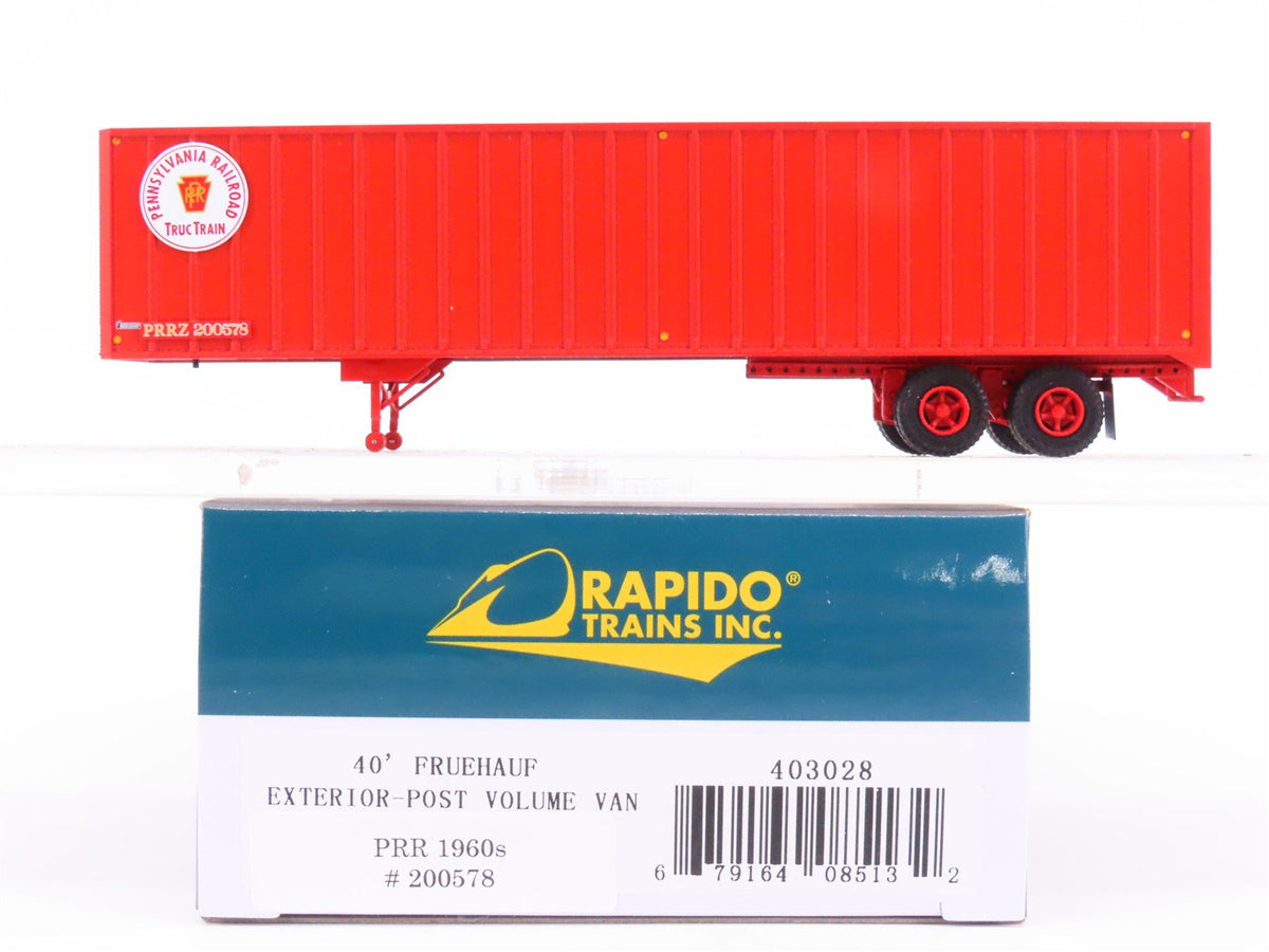 HO Scale Rapido #403028 PRRZ Pennsylvania 40&#39; Exterior-Post Van Trailer #200578