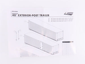 HO Rapido #403034 REAT WM Western Maryland 40' Exterior-Post Van Trailer #A1400