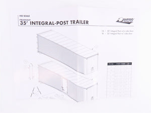 HO Rapido #403010 NKP Nickel Plate Road 35' Integral-Post Van Trailer #T-250