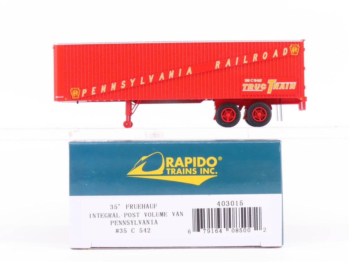 HO Scale Rapido #403015 PRR Pennsylvania 35&#39; Integral-Post Van Trailer #C-542