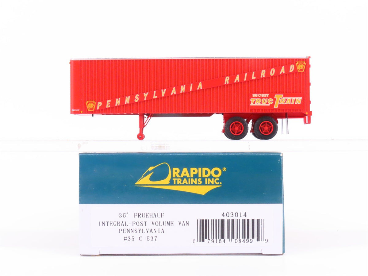 HO Scale Rapido #403014 PRR Pennsylvania 35&#39; Integral-Post Van Trailer #C-537