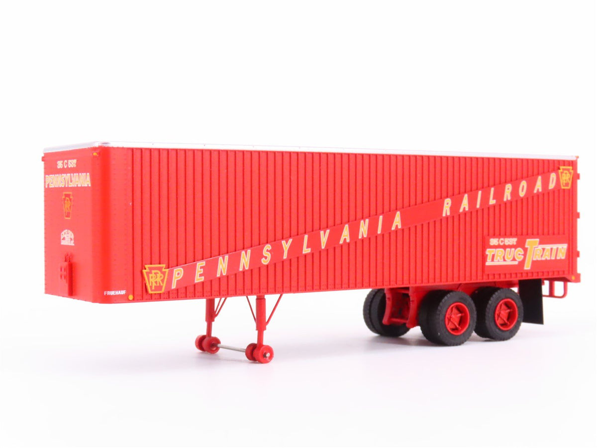 HO Scale Rapido #403014 PRR Pennsylvania 35&#39; Integral-Post Van Trailer #C-537