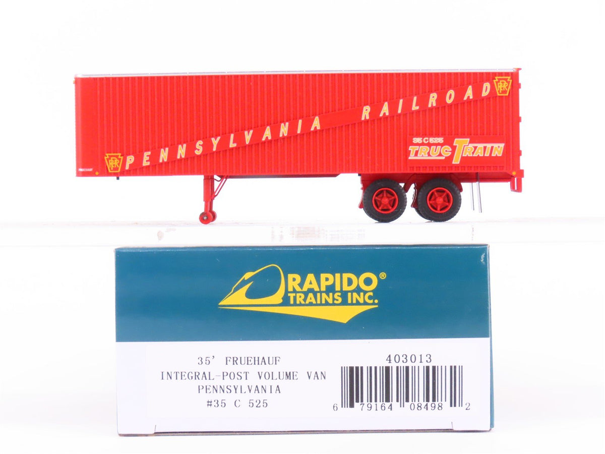 HO Scale Rapido #403013 PRR Pennsylvania 35&#39; Integral-Post Van Trailer #C-525