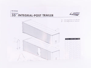 HO Scale Rapido #403006 DL&W Phoebe Snow 35' Integral-Post Van Trailer #559