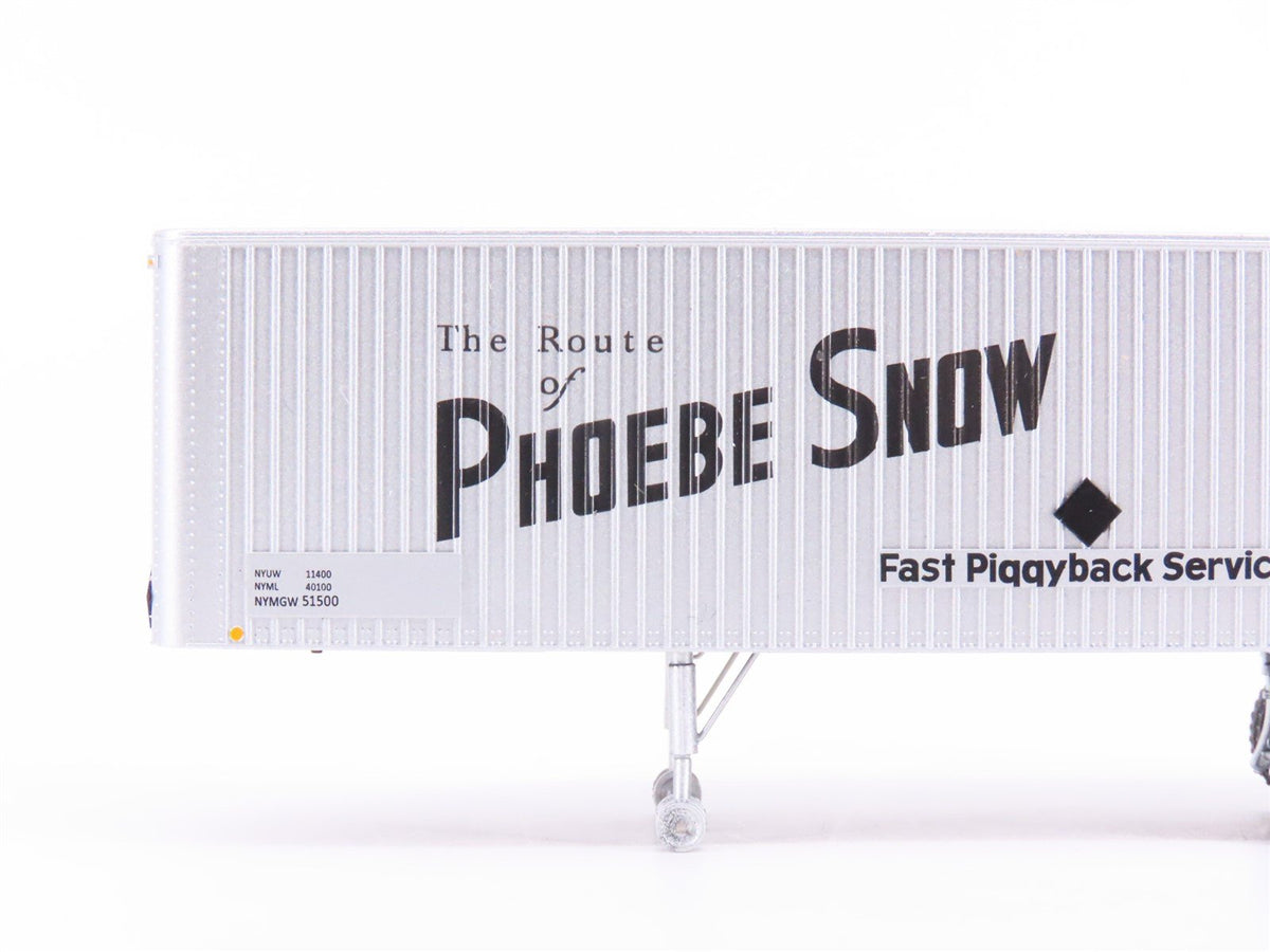 HO Scale Rapido #403004 DL&amp;W Phoebe Snow 35&#39; Integral-Post Van Trailer #542