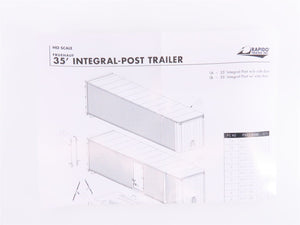 HO Scale Rapido #403005 DL&W Phoebe Snow 35' Integral-Post Van Trailer #550