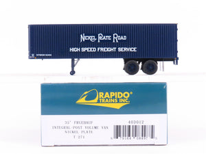 HO Rapido #403012 NKP Nickel Plate Road 35' Integral-Post Van Trailer #T-271