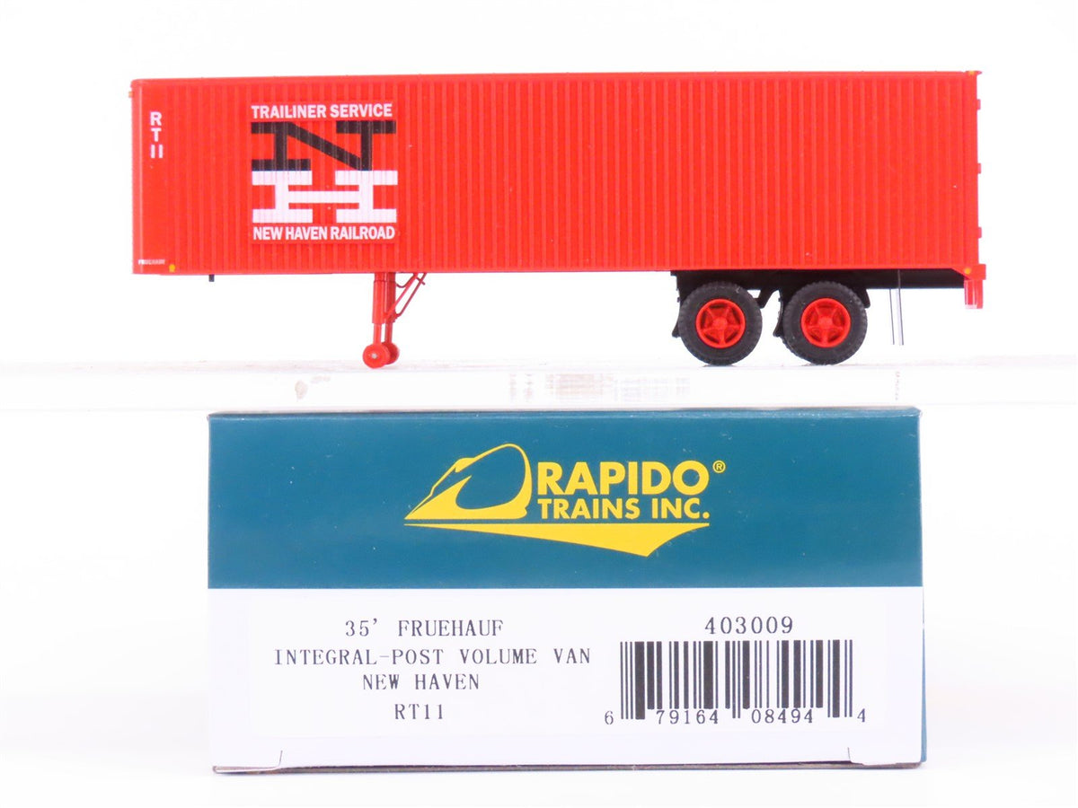 HO Scale Rapido 403009 NH New Haven 35&#39; Fruehauf Integral-Post Van Trailer #RT11