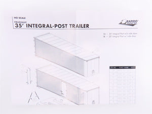 HO Rapido #403002 BMZ Boston & Maine 35' Integral-Post Van Trailer #10258