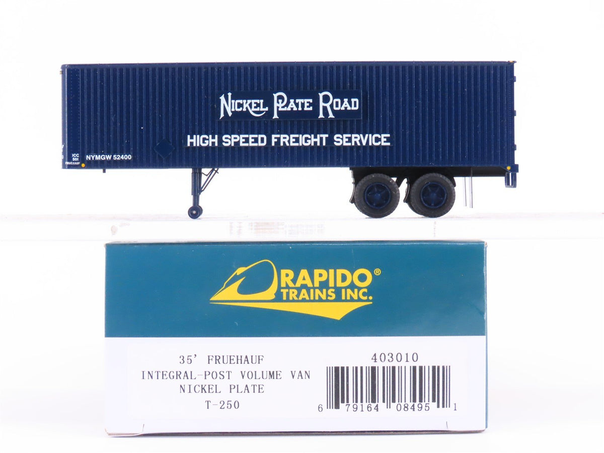 HO Rapido #403010 NKP Nickel Plate Road 35&#39; Integral-Post Van Trailer #T-250