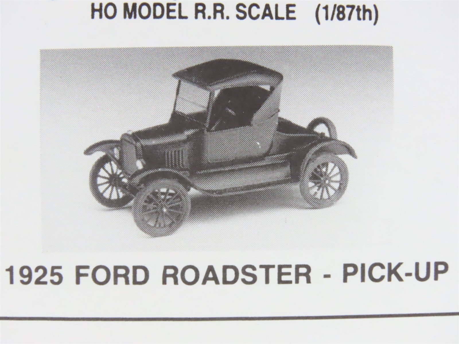HO Scale Jordan Highway Miniatures Kit #360-213 125 Ford Roadster Pick-Up