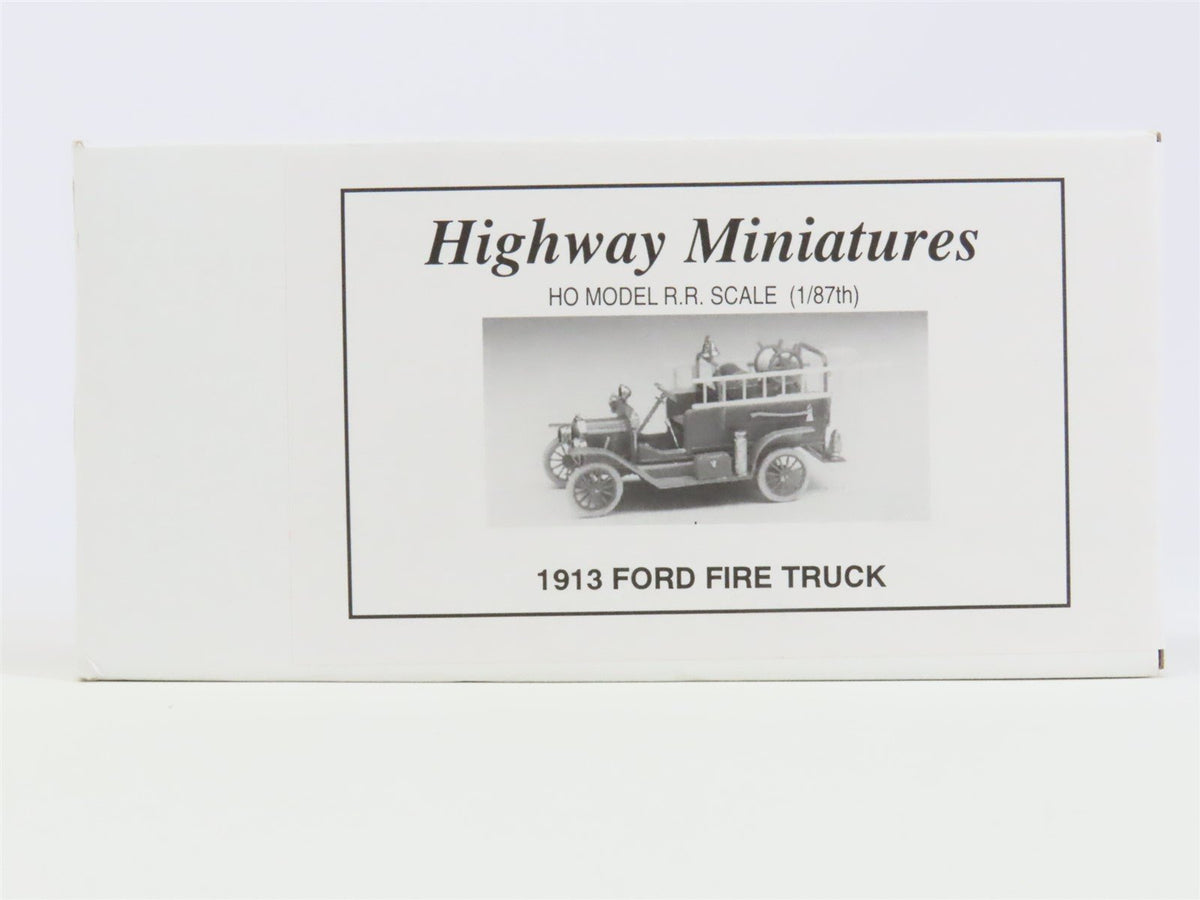 HO Scale Jordan Highway Miniatures Kit #360-208 1913 Ford Fire Truck