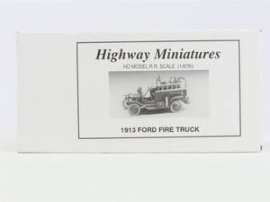 HO Scale Jordan Highway Miniatures Kit #360-208 1913 Ford Fire Truck