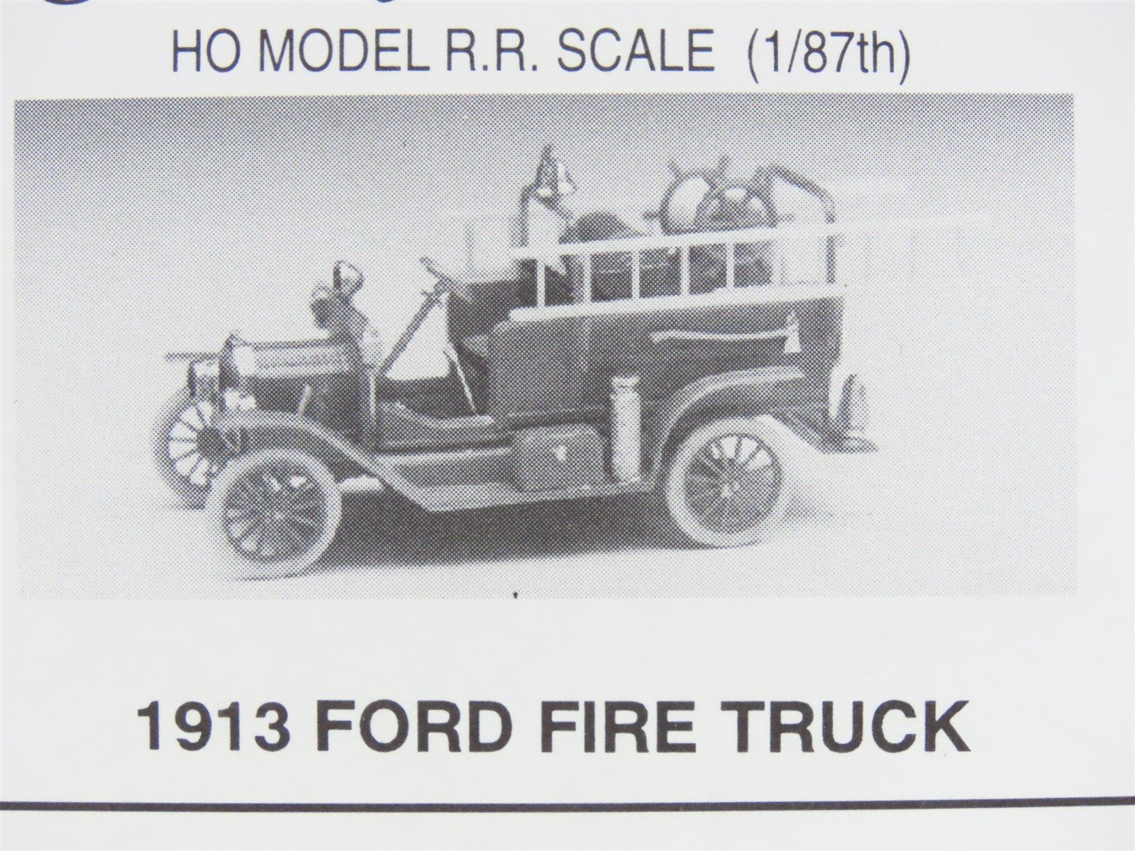 HO Scale Jordan Highway Miniatures Kit #360-208 1913 Ford Fire Truck