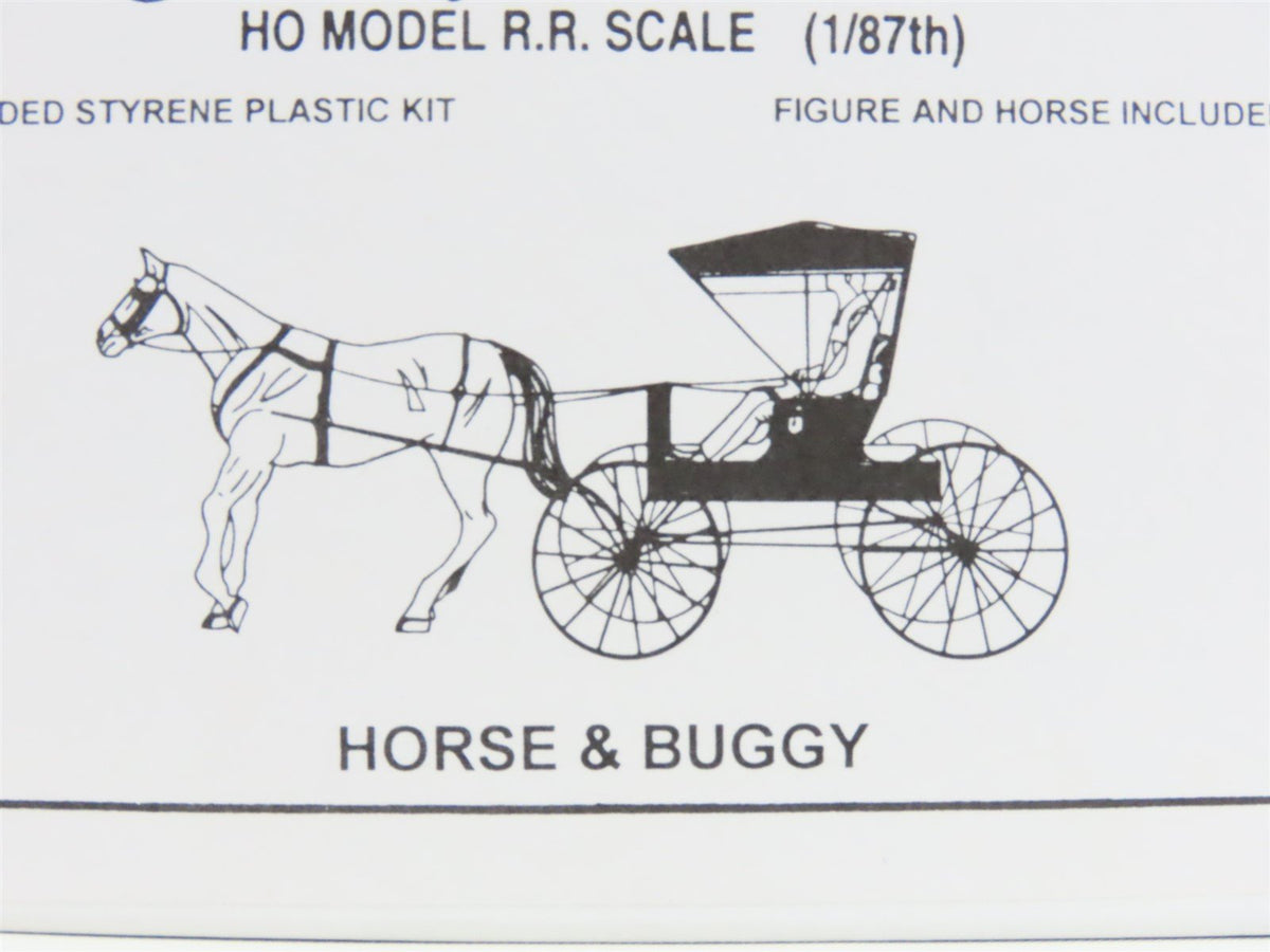 HO Scale Jordan Highway Miniatures Kit #108 Horse &amp; Buggy