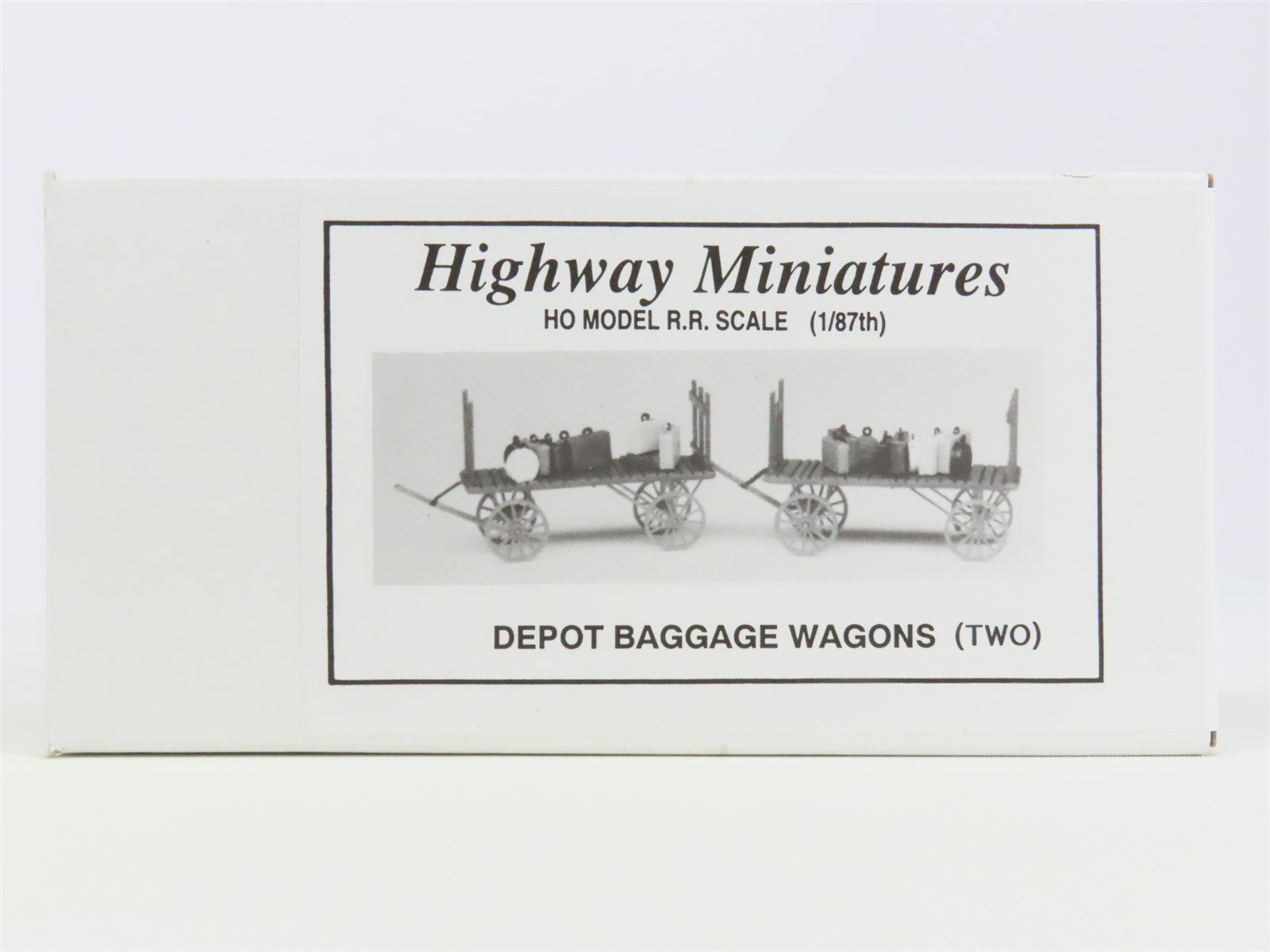 HO Scale Jordan Highway Miniatures Kit #360-301 Depot Baggage Wagons (Two)