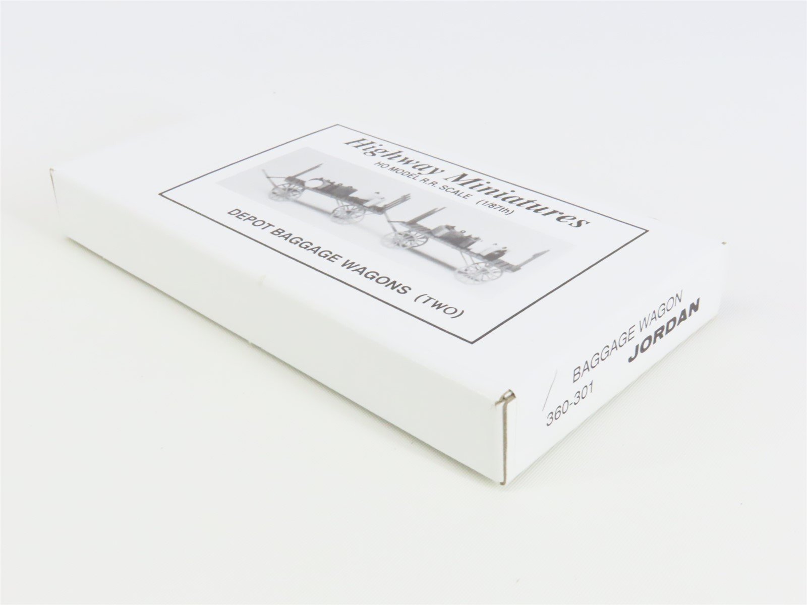 HO Scale Jordan Highway Miniatures Kit #360-301 Depot Baggage Wagons (Two)