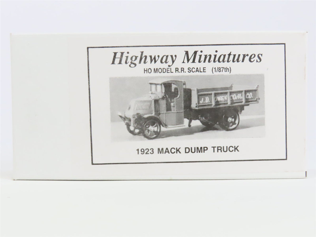 HO Scale Jordan Highway Miniatures Kit #360-210 1923 Mack Dump Truck