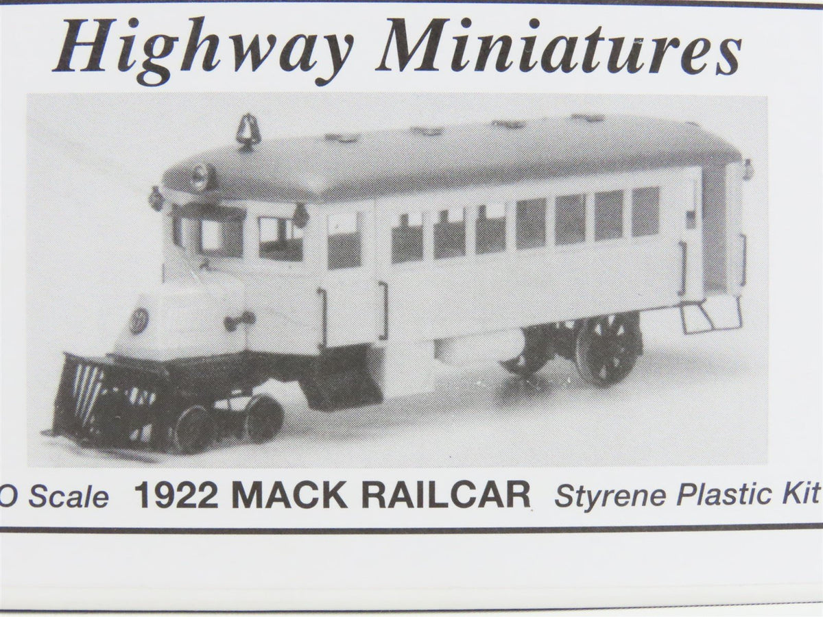 HO Scale Jordan Highway Miniatures Kit #360-305 1922 Mack Railcar