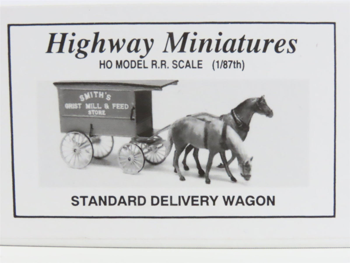 HO Scale Jordan Highway Miniatures Kit #360-102 Standard Delivery Wagon