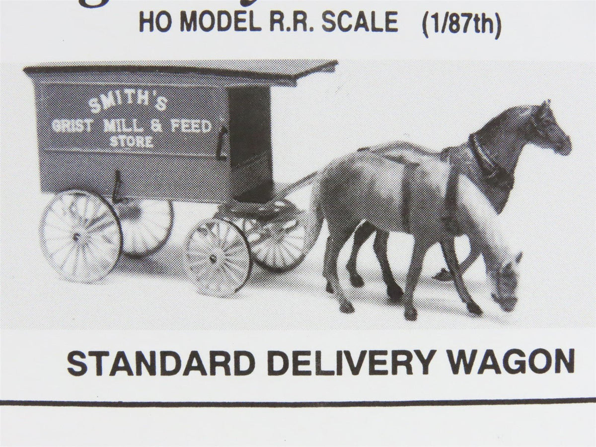 HO Scale Jordan Highway Miniatures Kit #360-102 Standard Delivery Wagon