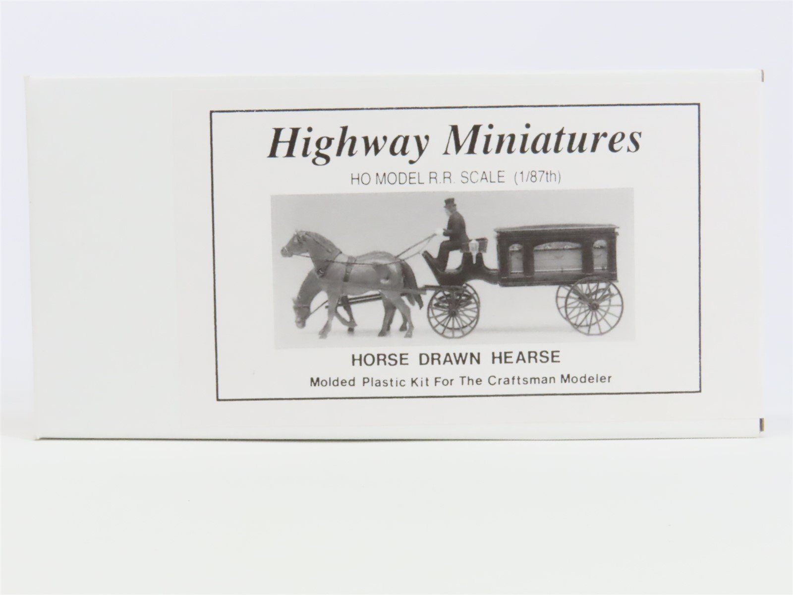 HO Scale Jordan Highway Miniatures Kit #106 Horse Drawn Hearse