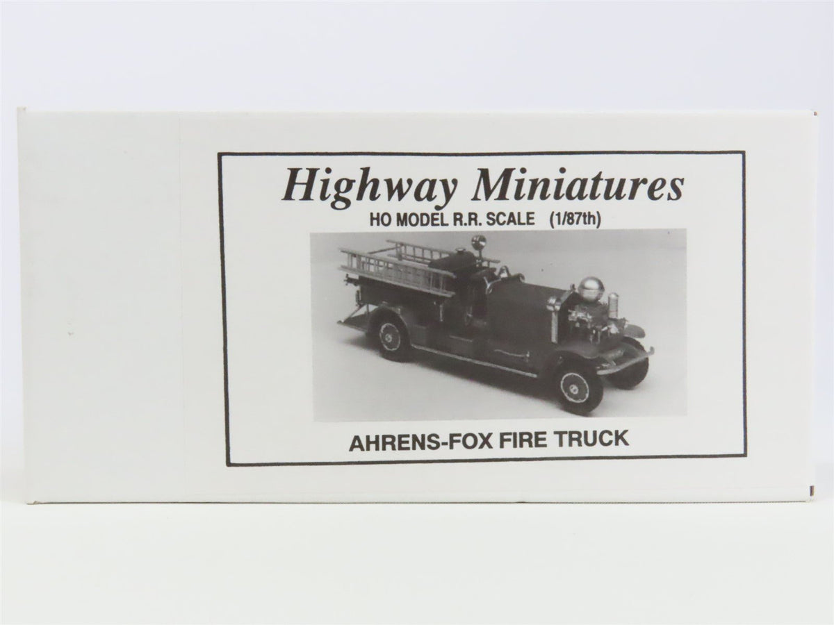 HO Scale Jordan Highway Miniatures Kit #360-221 Ahrens-Fox Fire Truck