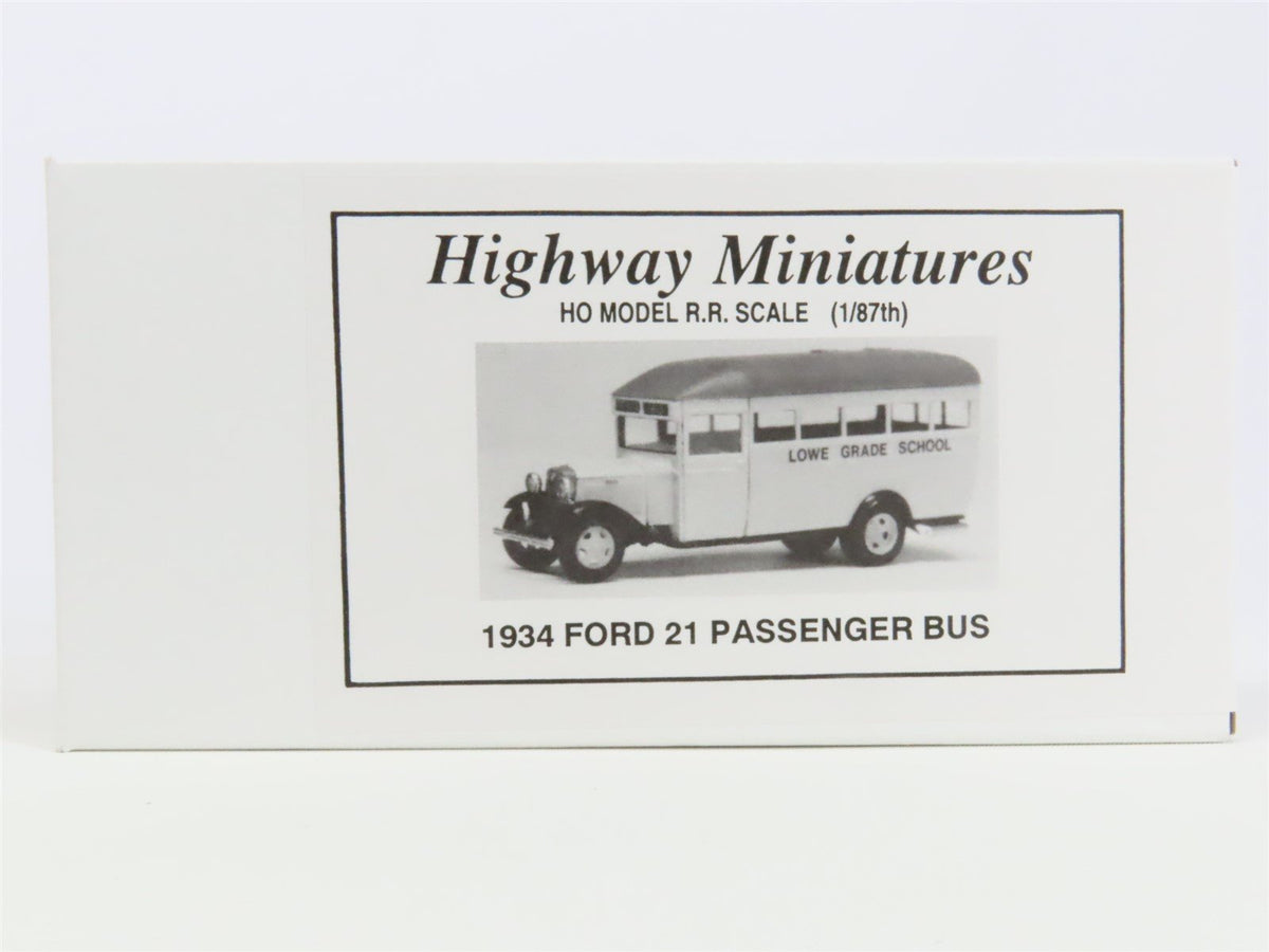 HO Jordan Highway Miniatures Kit #360-229 1934 Ford 21 Passenger School Bus