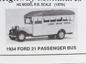 HO Jordan Highway Miniatures Kit #360-229 1934 Ford 21 Passenger School Bus