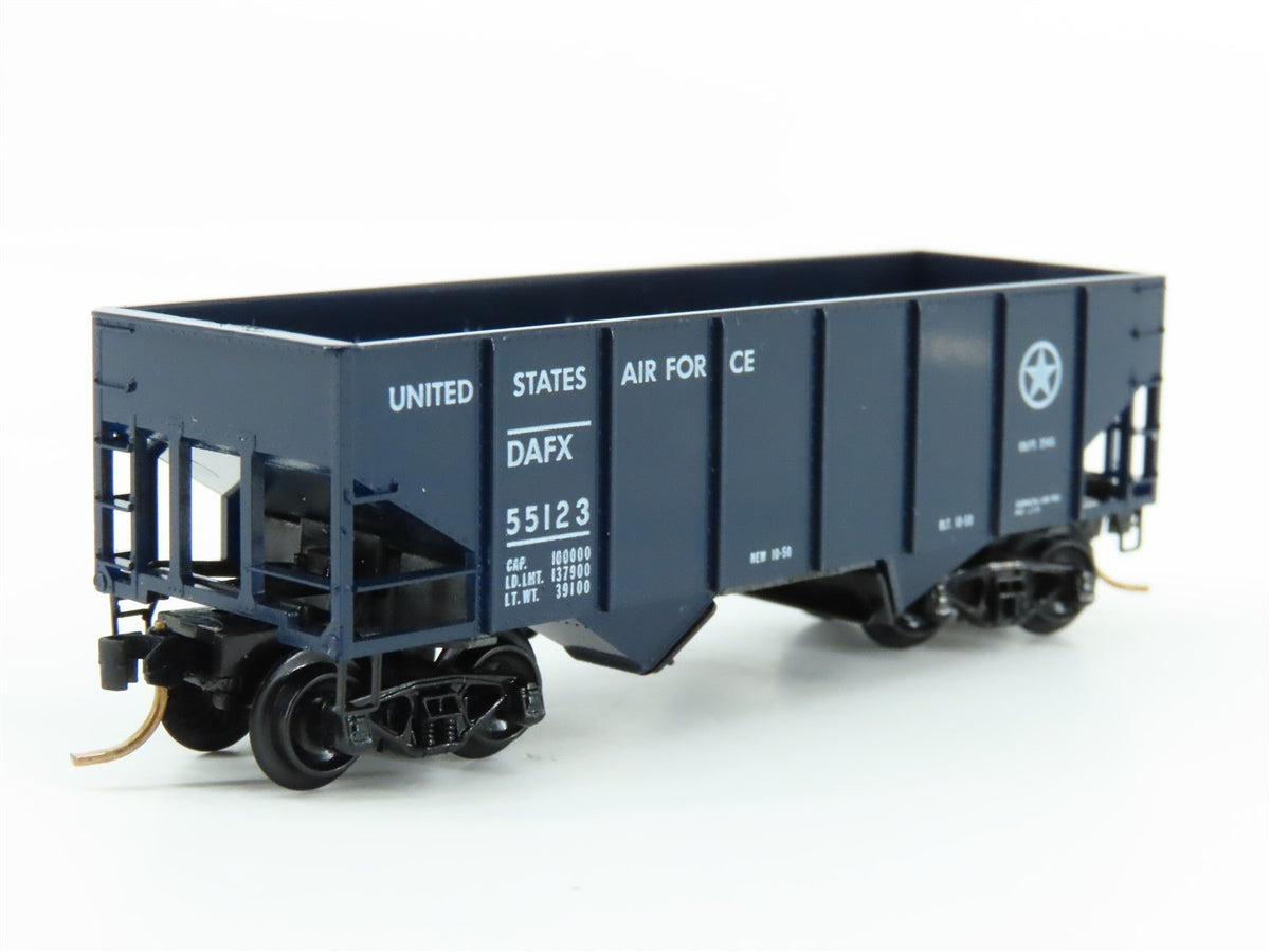 N Scale Kadee Micro-Trains MTL 56120 DAFX Air Force 2-Bay Open Hopper #55123