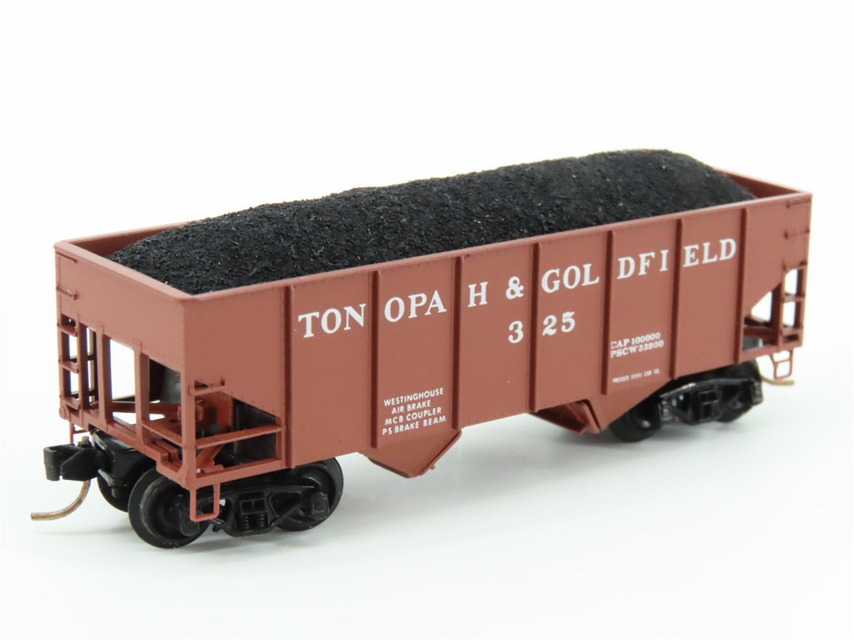 N Scale Kadee Micro-Trains MTL 56101 Tonopah &amp; Goldfield 2-Bay Open Hopper #325