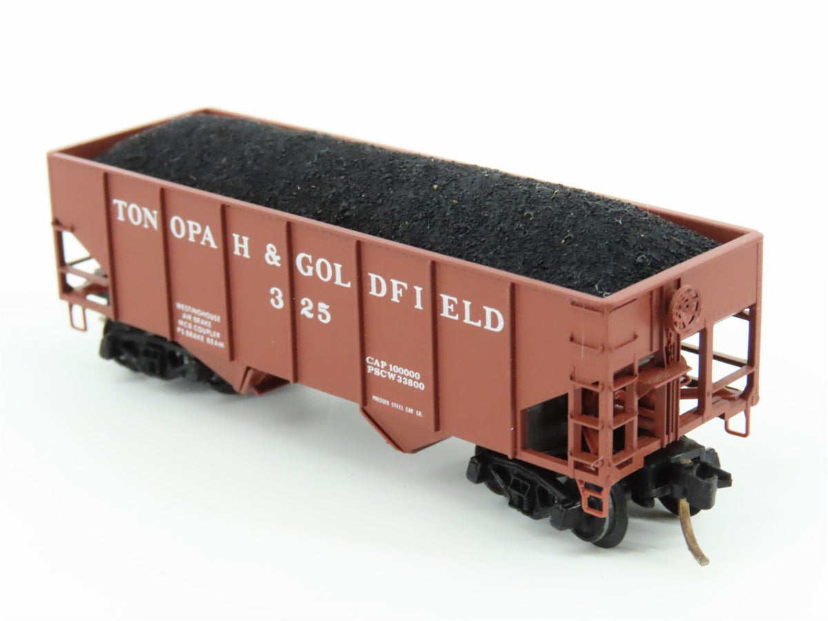 N Scale Kadee Micro-Trains MTL 56101 Tonopah &amp; Goldfield 2-Bay Open Hopper #325