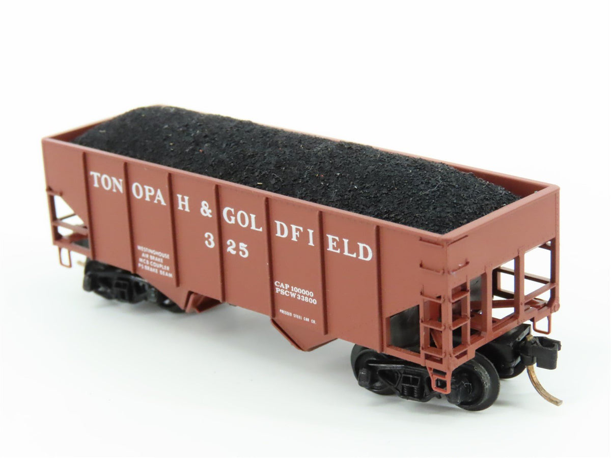 N Scale Kadee Micro-Trains MTL 56101 Tonopah &amp; Goldfield 2-Bay Open Hopper #325