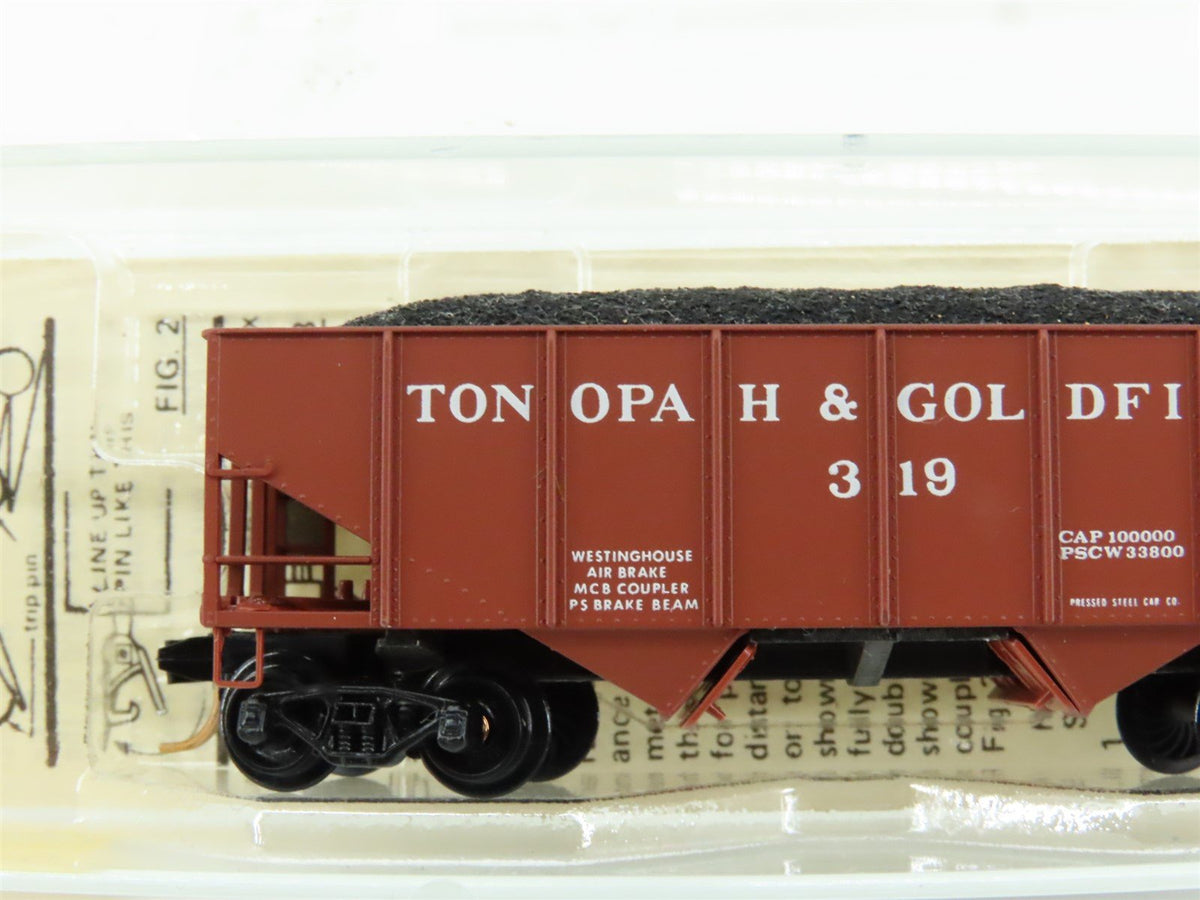 N Scale Kadee Micro-Trains MTL 56100 Tonopah &amp; Goldfield 2-Bay Open Hopper #319