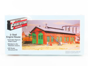 HO Scale Walthers Cornerstone 933-3007 2-Stall Engine House Building Kit SEALED