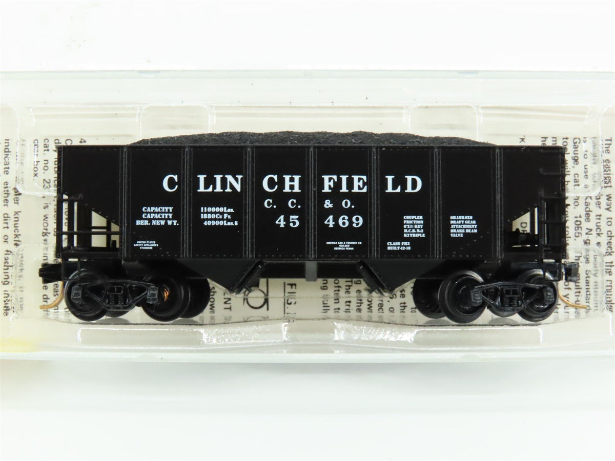 N Scale Kadee Micro-Trains MTL 56190 CC&amp;O Clinchfield 2-Bay Open Hopper #45469