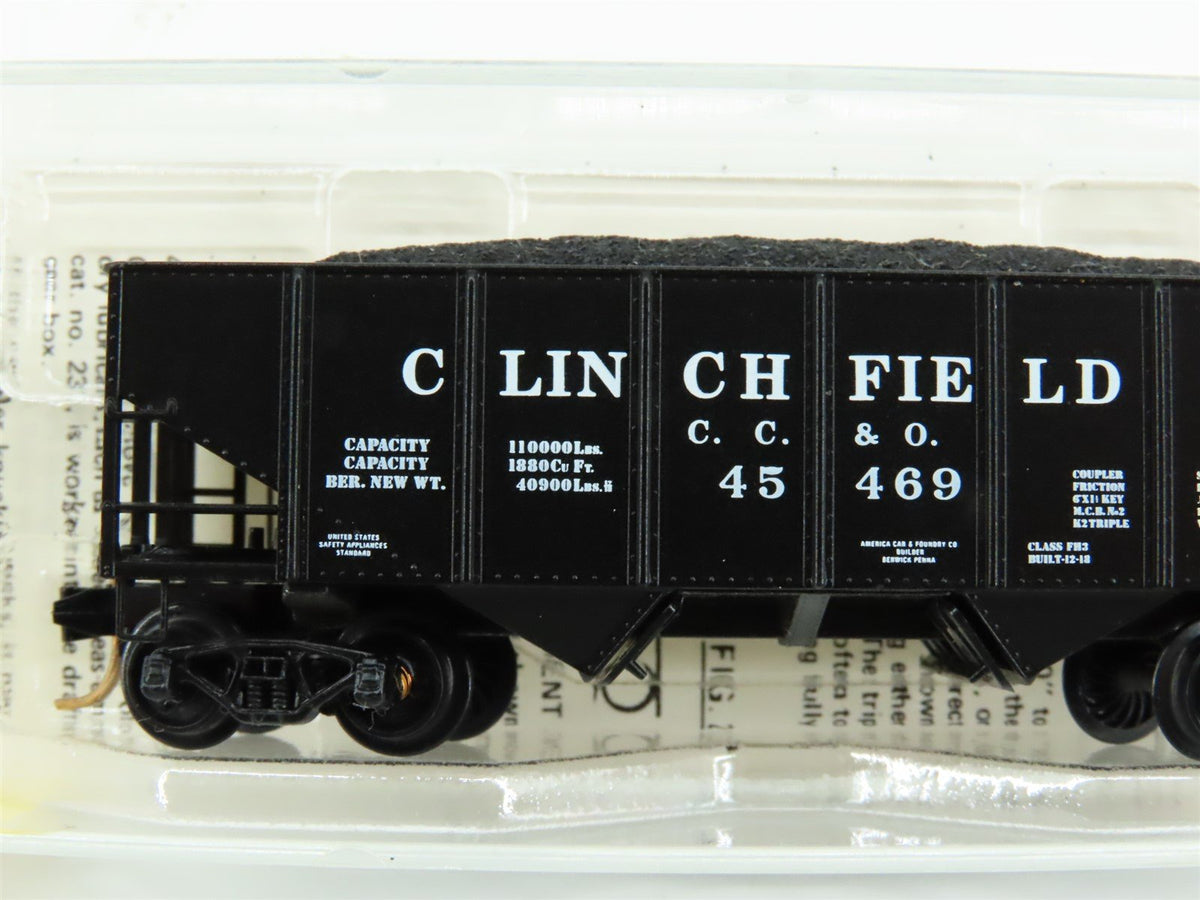 N Scale Kadee Micro-Trains MTL 56190 CC&amp;O Clinchfield 2-Bay Open Hopper #45469