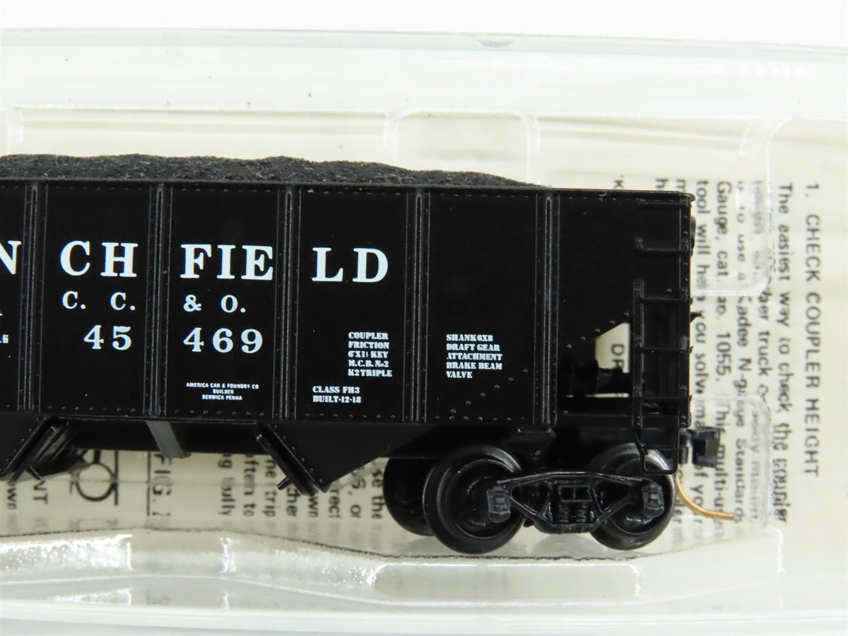 N Scale Kadee Micro-Trains MTL 56190 CC&amp;O Clinchfield 2-Bay Open Hopper #45469