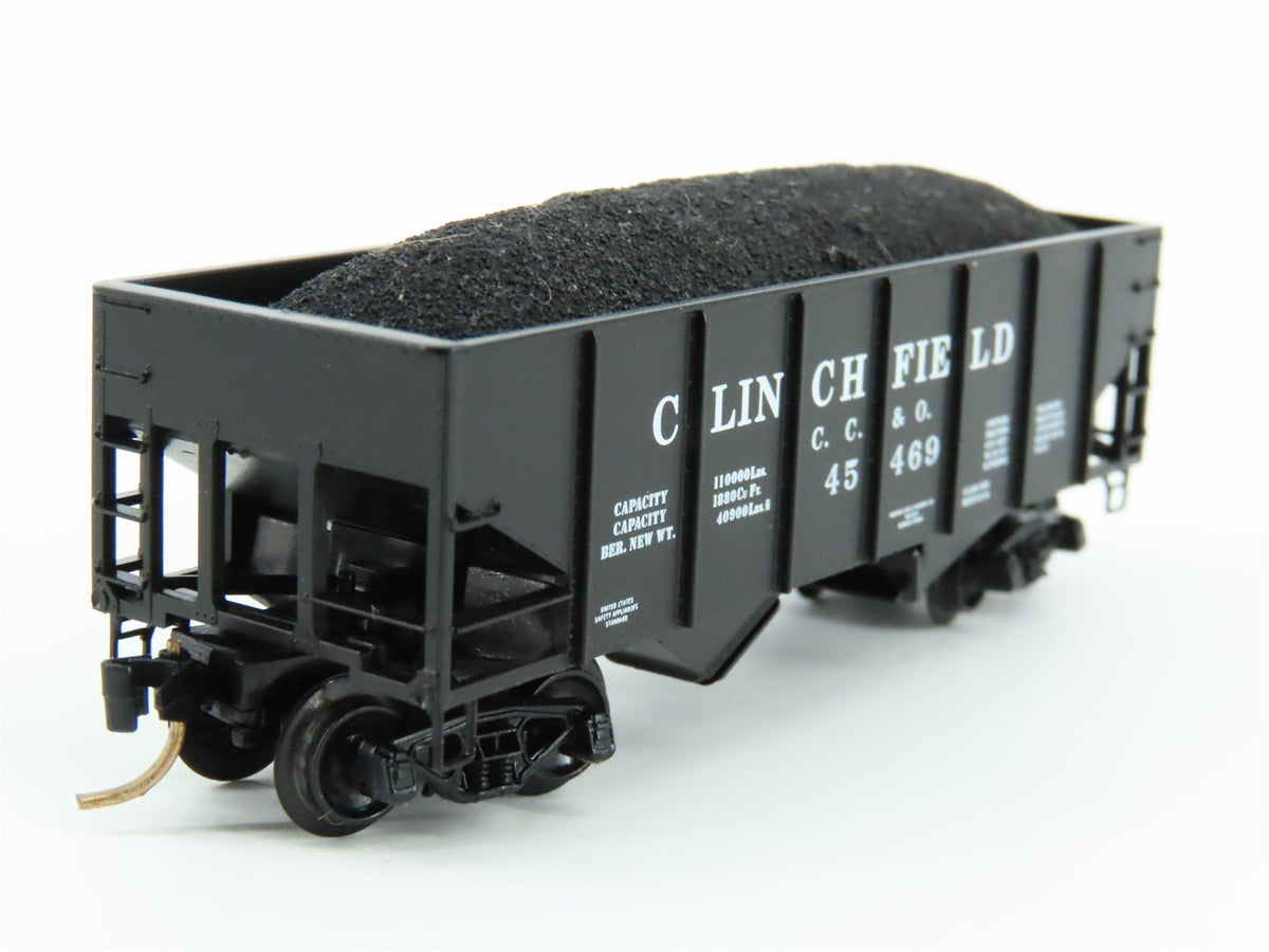 N Scale Kadee Micro-Trains MTL 56190 CC&amp;O Clinchfield 2-Bay Open Hopper #45469