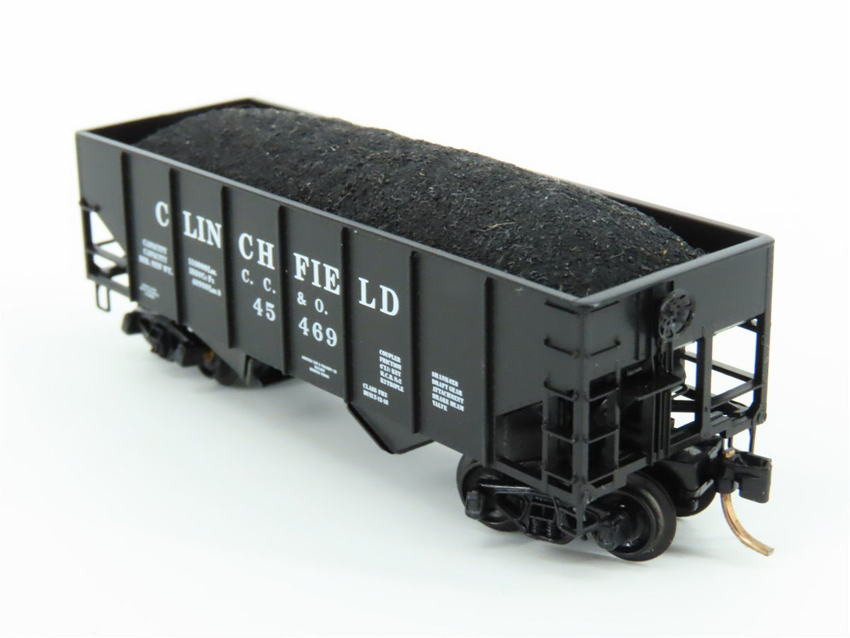 N Scale Kadee Micro-Trains MTL 56190 CC&amp;O Clinchfield 2-Bay Open Hopper #45469