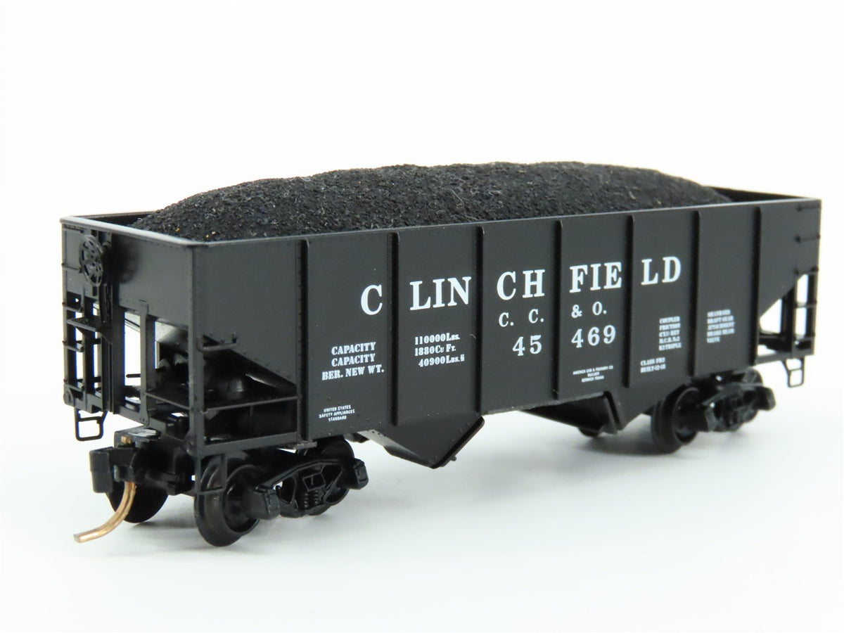 N Scale Kadee Micro-Trains MTL 56190 CC&amp;O Clinchfield 2-Bay Open Hopper #45469