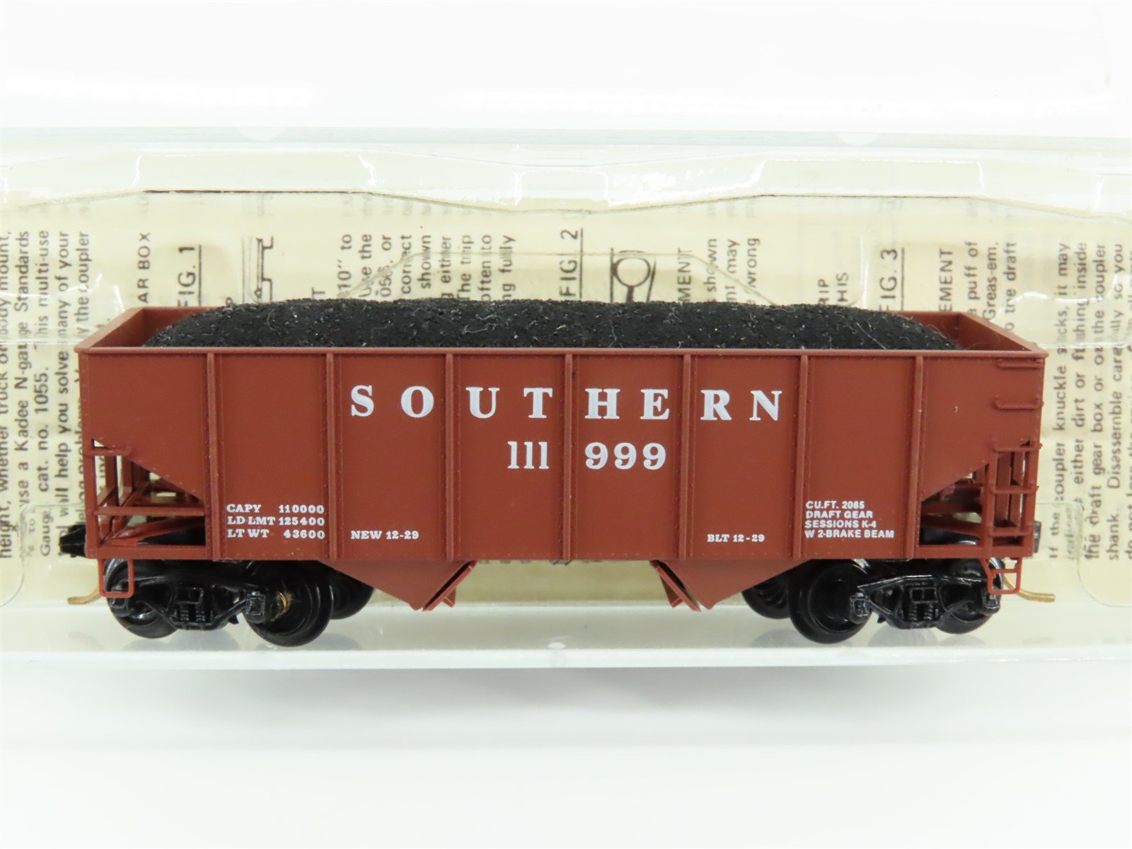 N Scale Kadee Micro-Trains MTL 56150 SOU Southern Railroad 2-Bay Hopper #111999