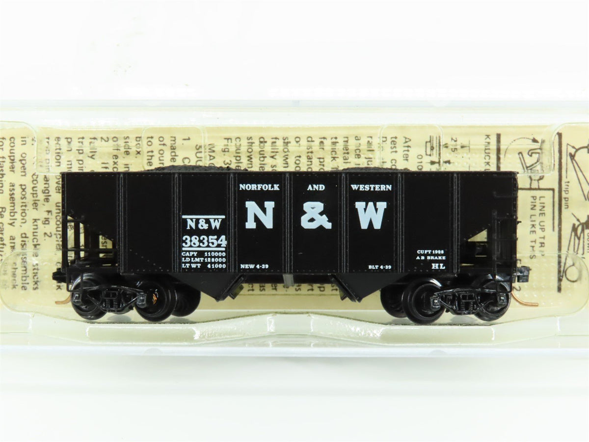 N Scale Kadee Micro-Trains MTL 56040 N&amp;W Norfolk &amp; Western 2-Bay Hopper #38354