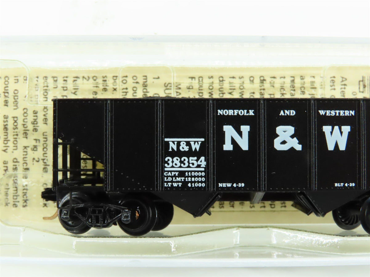 N Scale Kadee Micro-Trains MTL 56040 N&amp;W Norfolk &amp; Western 2-Bay Hopper #38354