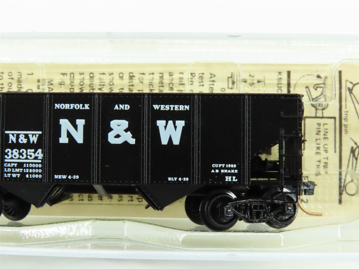 N Scale Kadee Micro-Trains MTL 56040 N&amp;W Norfolk &amp; Western 2-Bay Hopper #38354