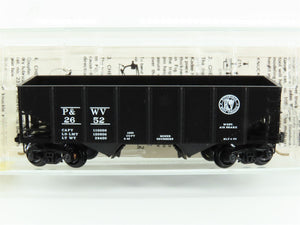 N Kadee Micro-Trains MTL 56210 P&WV Pittsburgh & West Virginia 2-Bay Hopper 2652